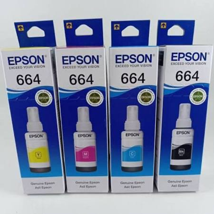 Tinta Printer Hitam dan Warna Epson 664