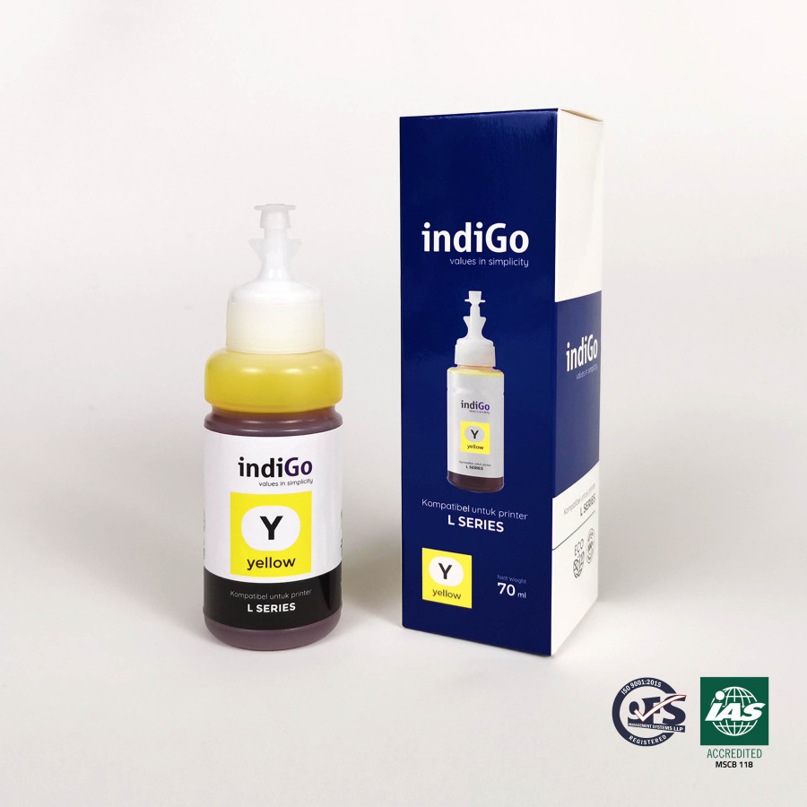 Tinta Compatible indiGo L Series Yellow setara EPSON T664 T673 Yellow