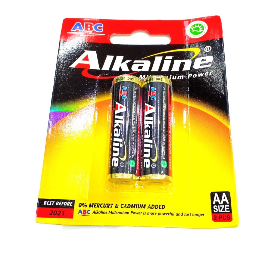 Baterai ABC Alkaline isi 2 - Size AA (A2) - utama