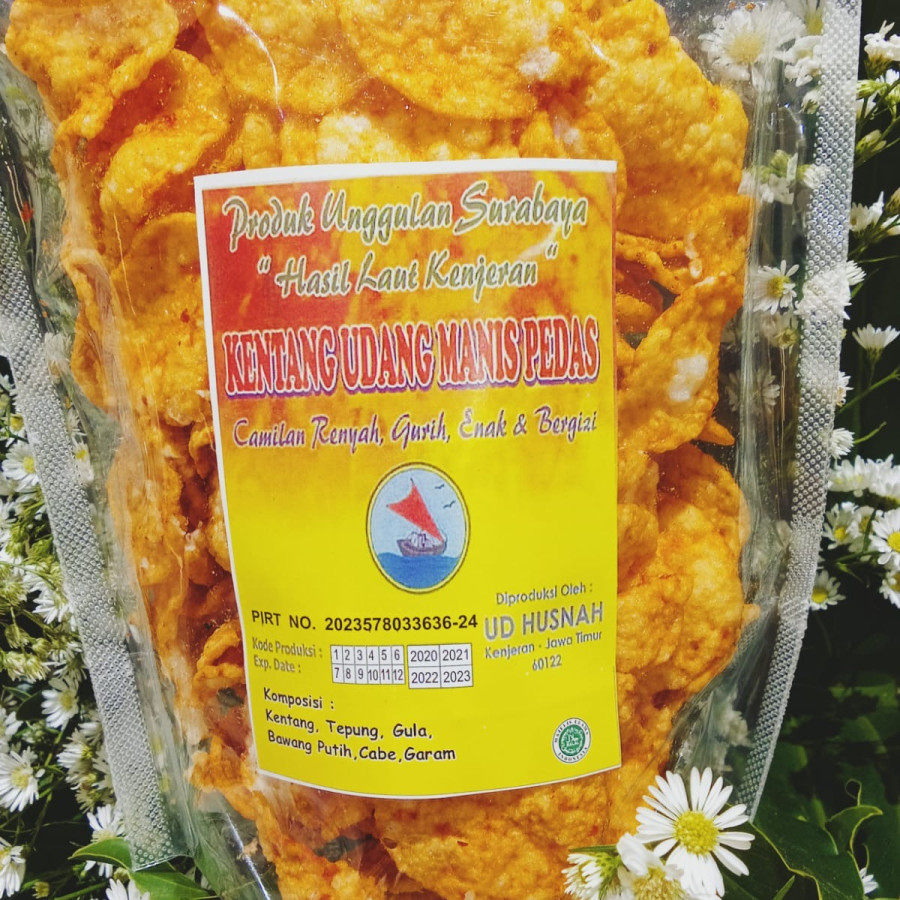 Kerupuk kentang udang manis pedas