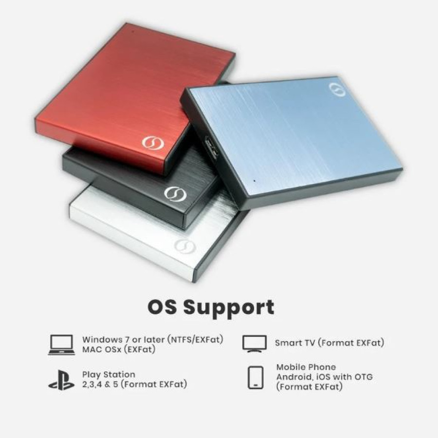 Osmous Slim Plus Hardisk HDD External 1TB USB 3.0 Portable Storage - depan