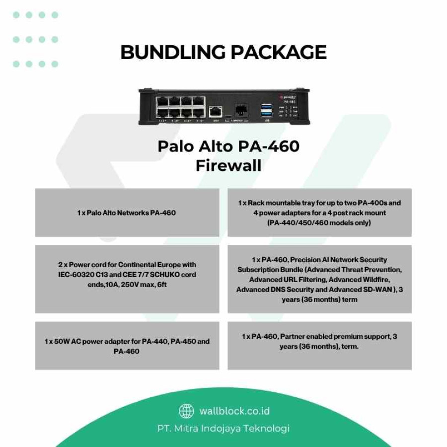 FIREWALL PALO ALTO PA-460 (1 Tahun Lisensi) + Services - depan