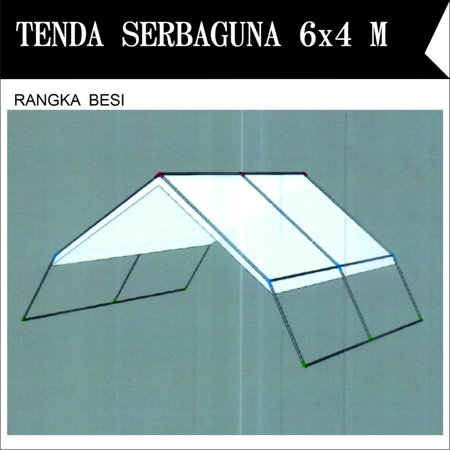 Tenda Serba Guna 6x4m - depan