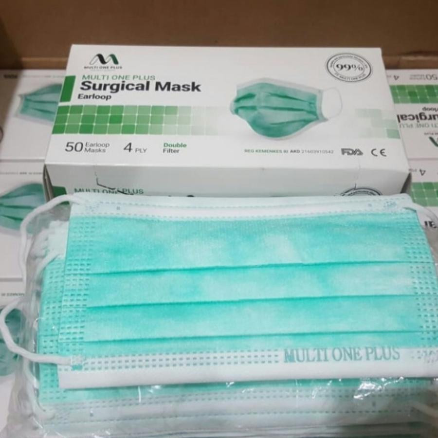 Masker surgical earloop multi one plus