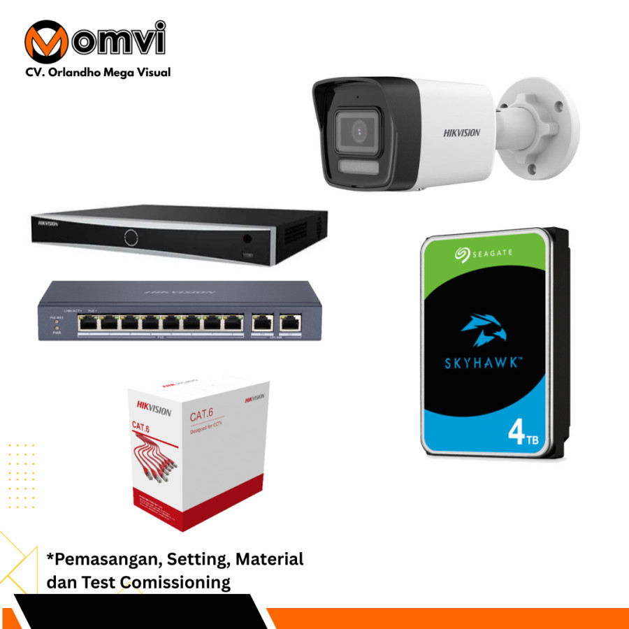 Paket CCTV OUTDOOR 4MP - 6 CCTV OUTDOOR