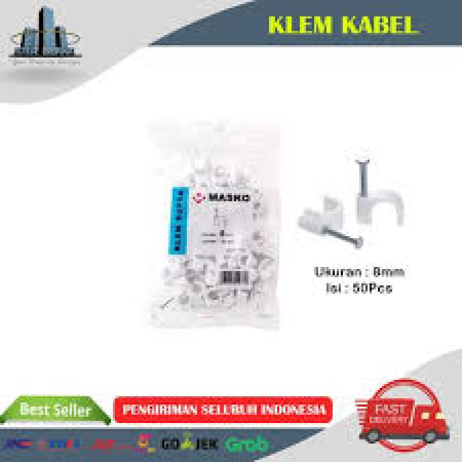 MASKO Klem Kabel Supra Paku Beton 10mm @50pcs
