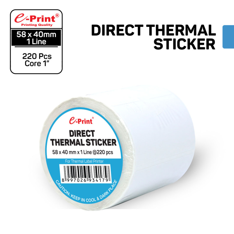 Eprint Direct Thermal Sticker 58x40mm