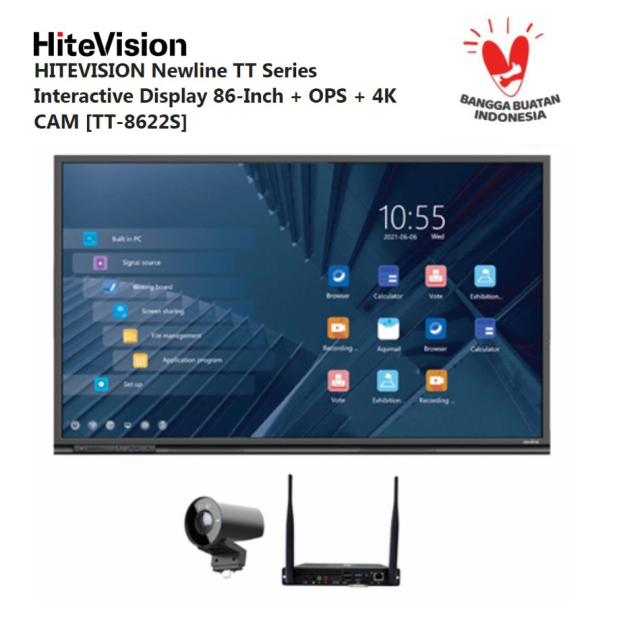 HITEVISION NEWLINE TT SERIES INTERAKTIVE DISPLAY 86 INCH + OPS + 4K CAM [TT-8622S]