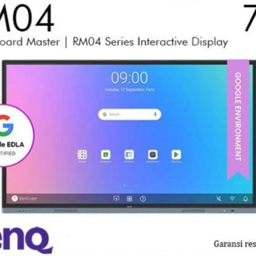 Interaktif Flat Panel Smartboard BENQ RE7504FVD + OPS i5 - depan