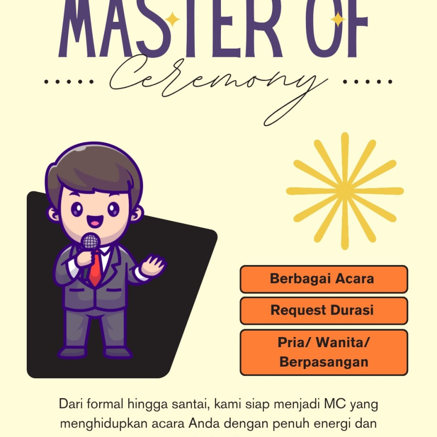 JASA MC PROFESIONAL ALL EVENT