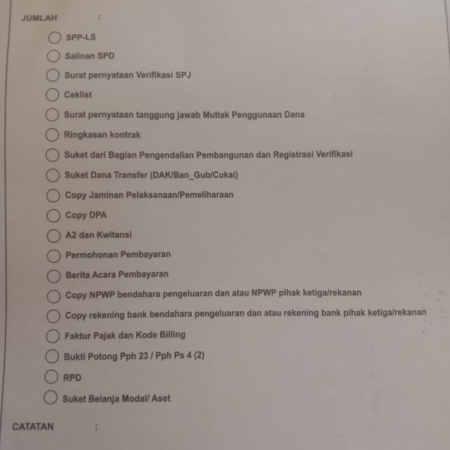 CEKLIST PENELITIAN SPM