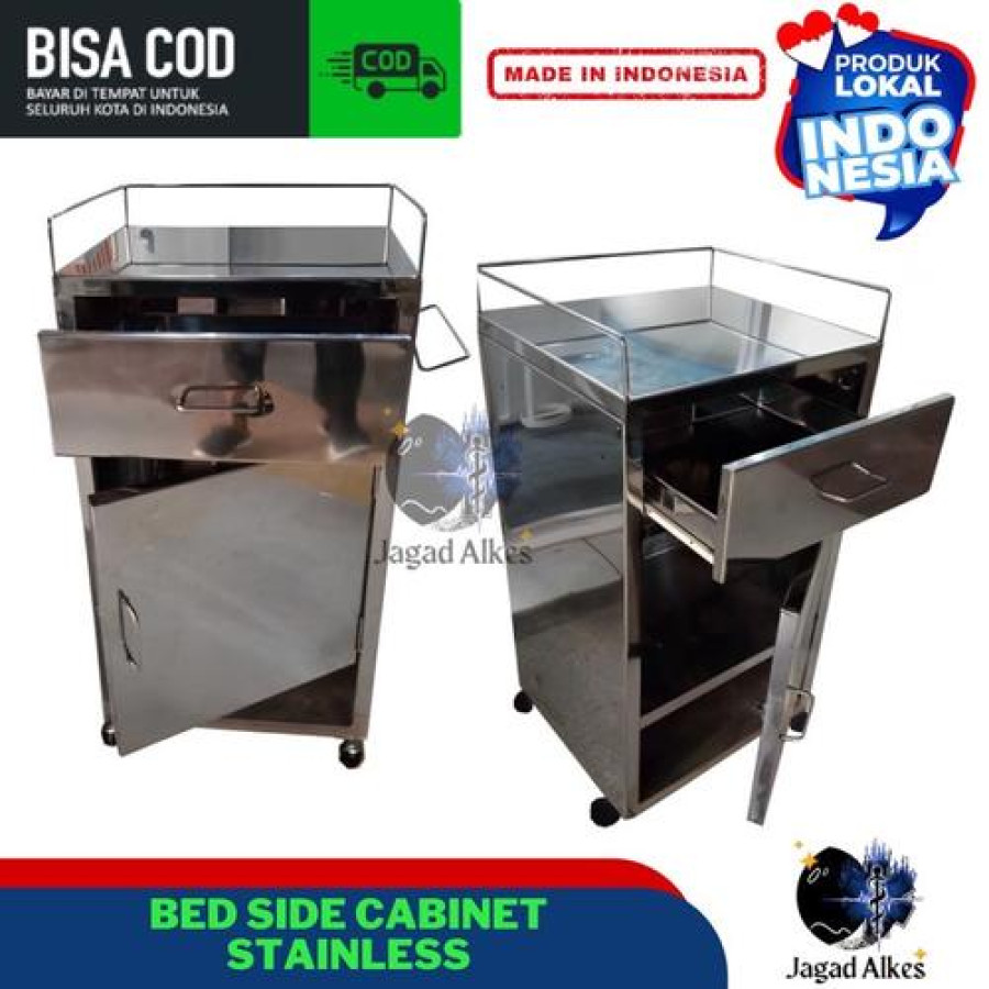 Bed Side Lemari Pasien Cabinet Mayo Stainless