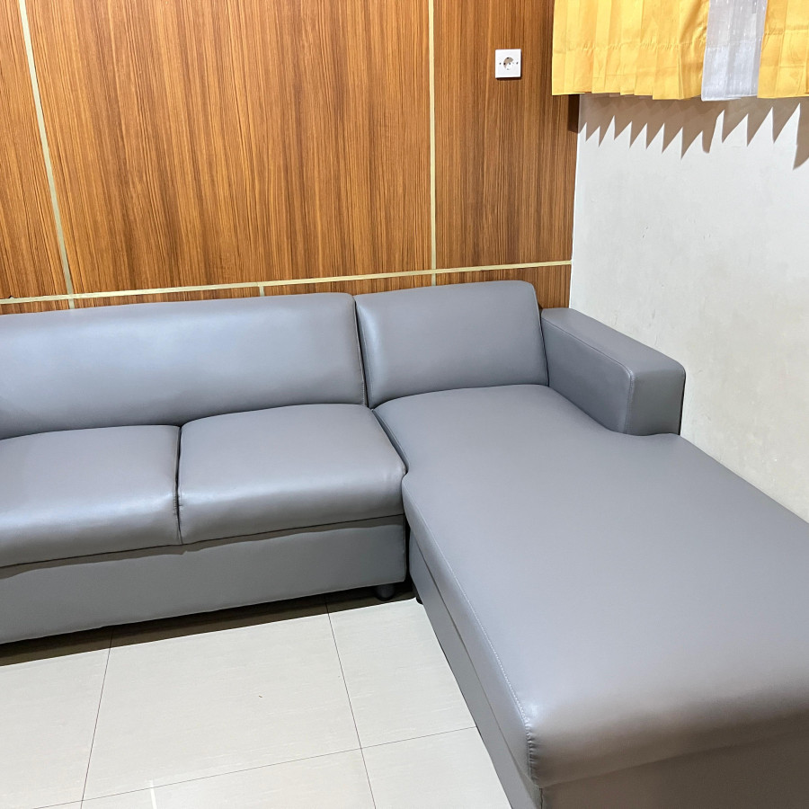 Perbaikan Kursi Sofa Sudut Ganti Vinil + Spon