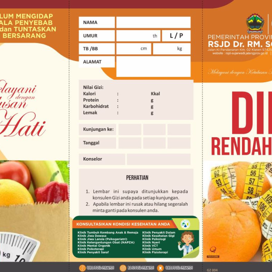 Brosur Lipat Diet Rendah Lemak - utama