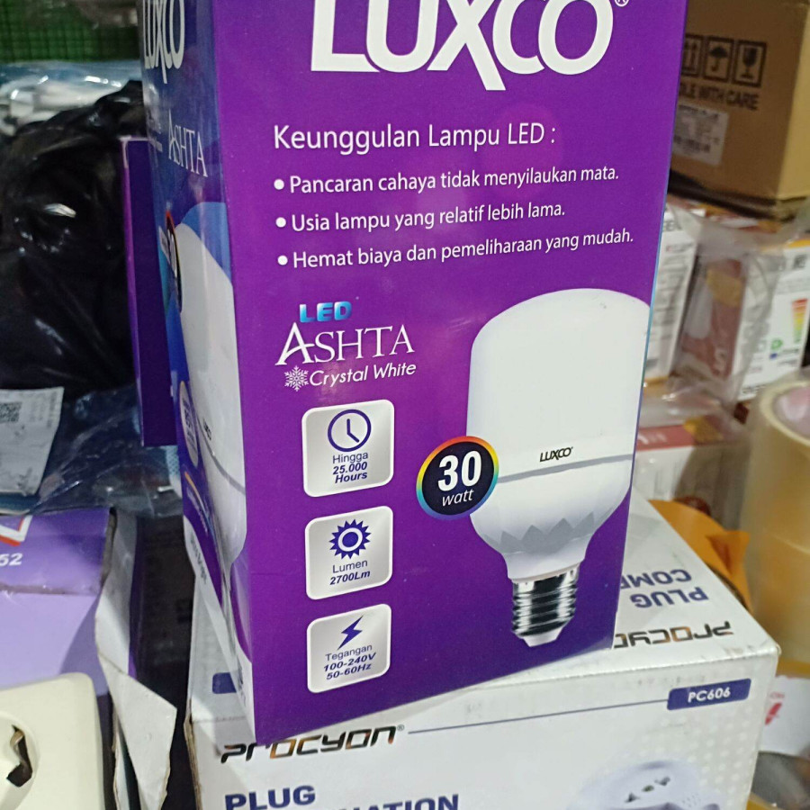 Lampu LED LUXCO ASHTA 30 Watt – Crystal White Hemat Energi - samping