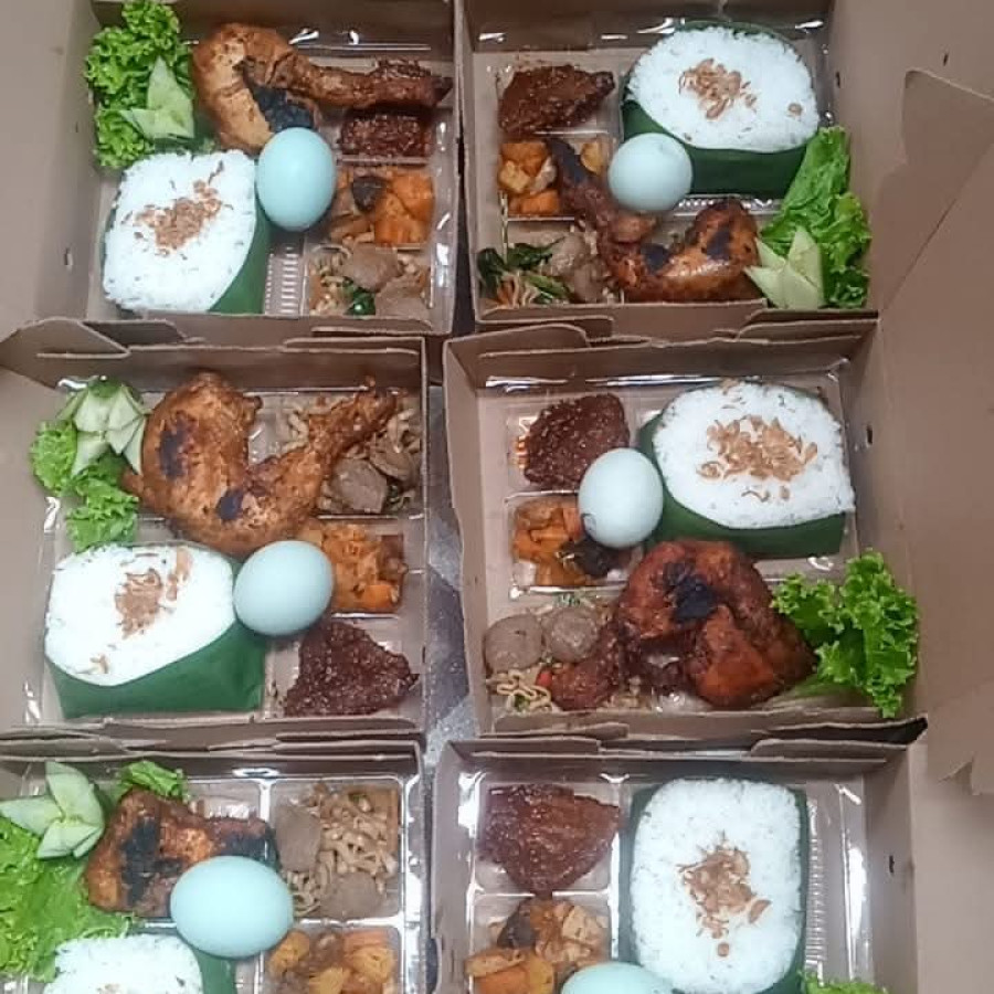 Nasi Kotak Ayam Jawa bumbu Bakar - depan