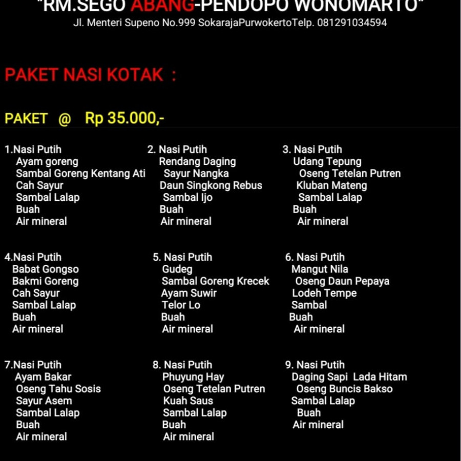 paket nasi kotak - utama
