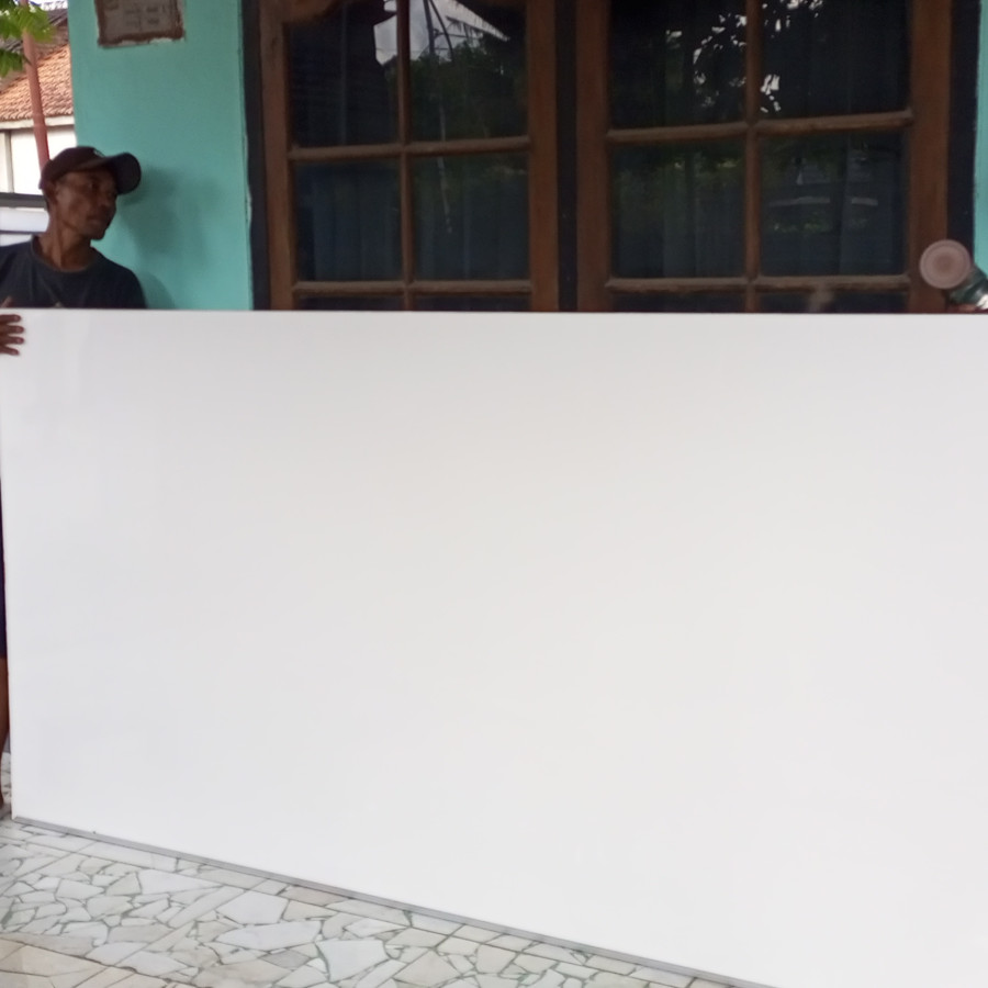 PAPAN TULIS WHITEBOARD DINDING NON MAGNETIK 120X240 CM - depan