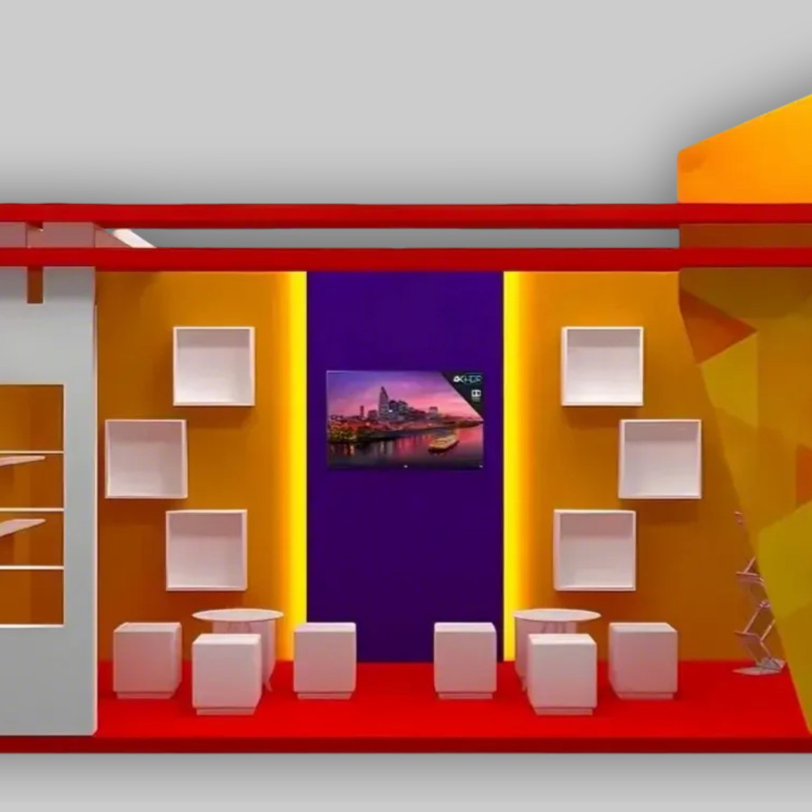Produksi booth pameran - depan