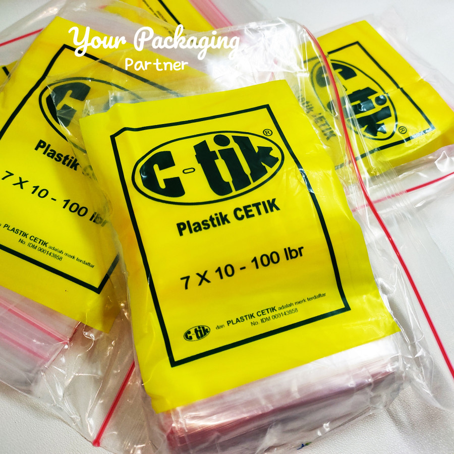 Plastik Klip Merk C-tik Uk. 7x10 - depan