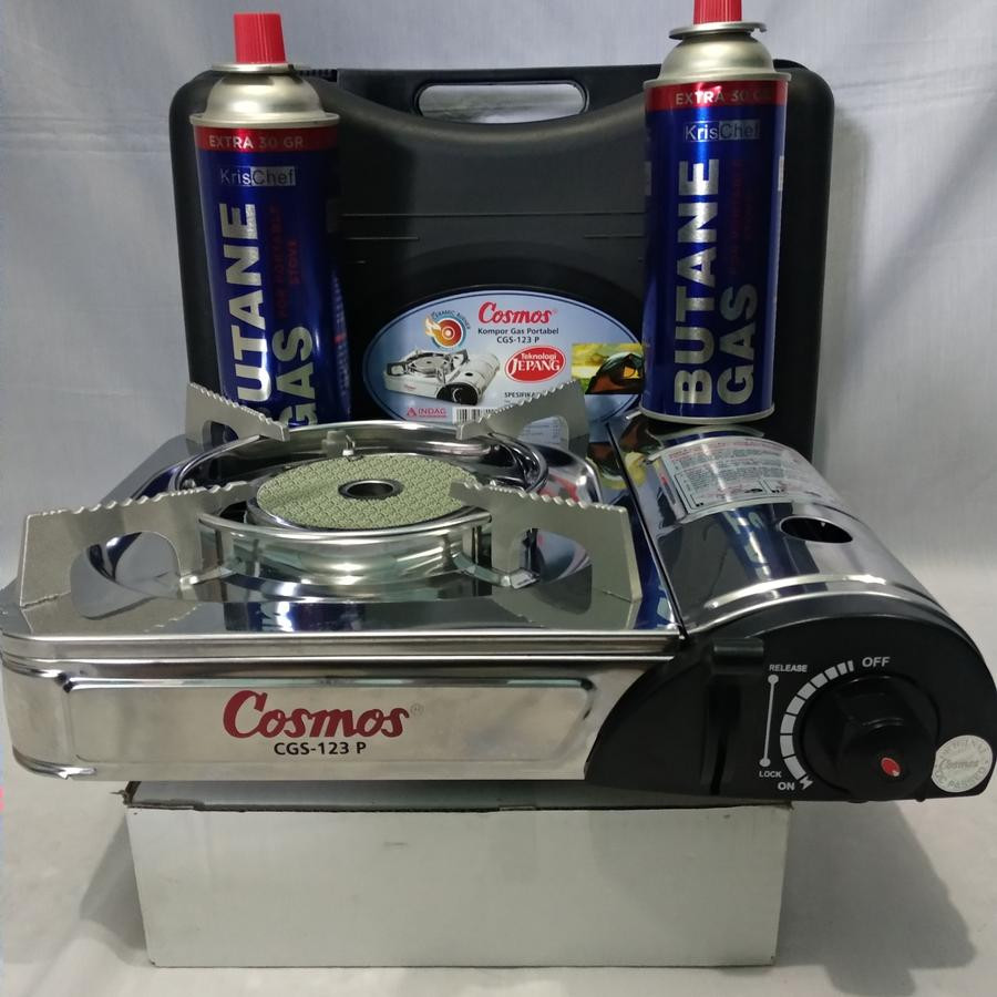 KOMPOR PORTABLE 2IN1    COSMOS CGS 123 P - depan
