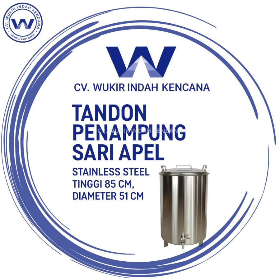 Tandon Penampung Sari Apel Stainless Stell