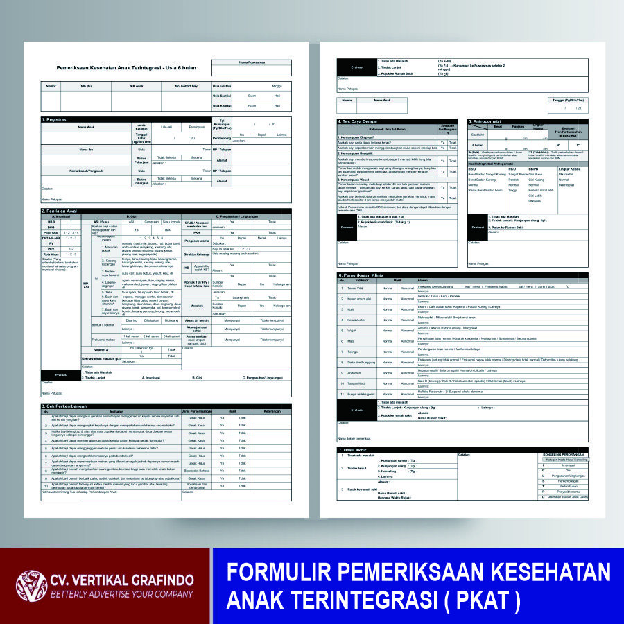 FORM PEMERIKSAAN KESEHATAN  ANAK TERINTEGRASI ( PKAT )