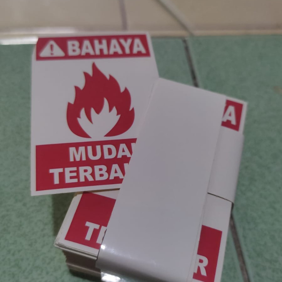 Stiker Mudah Terbakar