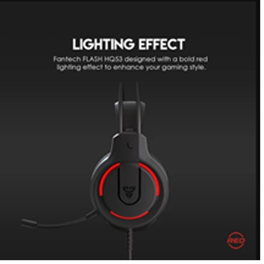 Fantech FLASH HQ53 Headset Gaming PC Kabel Super Bass Headphone 3.5mm jack - depan