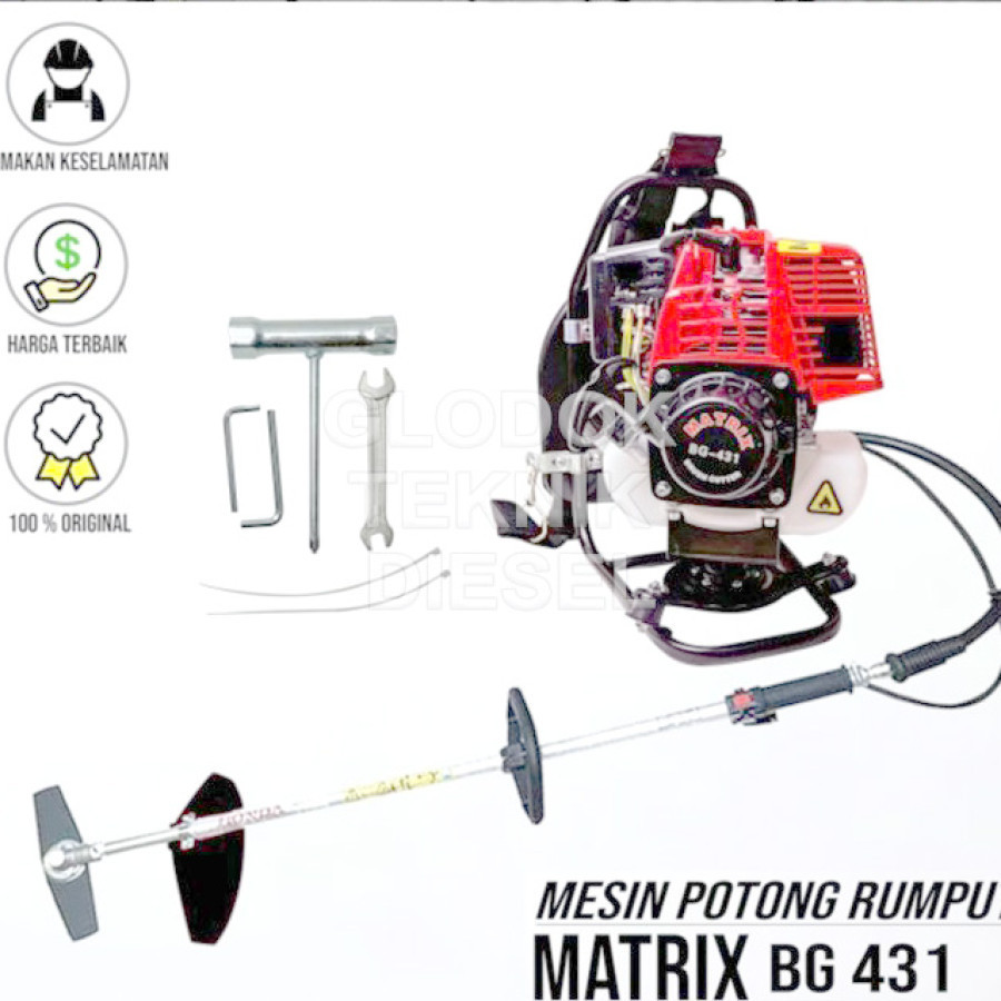 Mesin Pemotong Rumput Gendong 4 Tak MATRIK BG-435