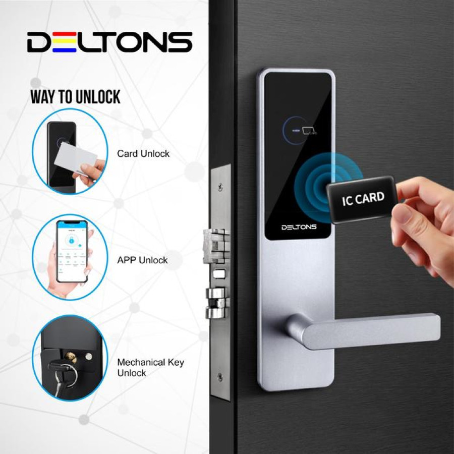 Smart Hotel Door Lock (Deltons DE901) - samping