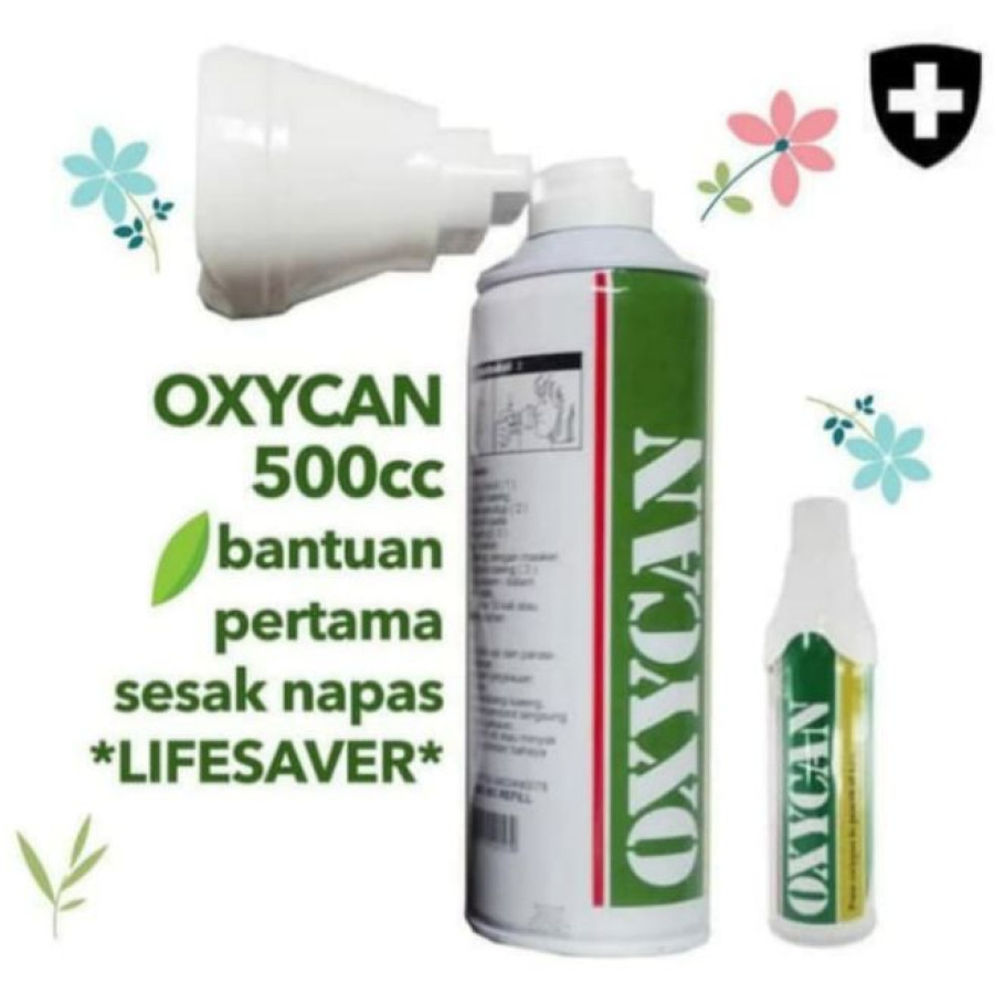 Oxycan Oksigen Portable Oxygen Kaleng 500cc - depan