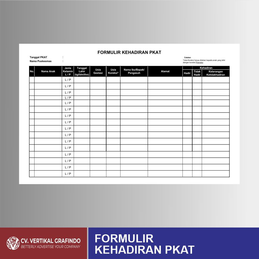 FORM  KEHADIRAN PKAT