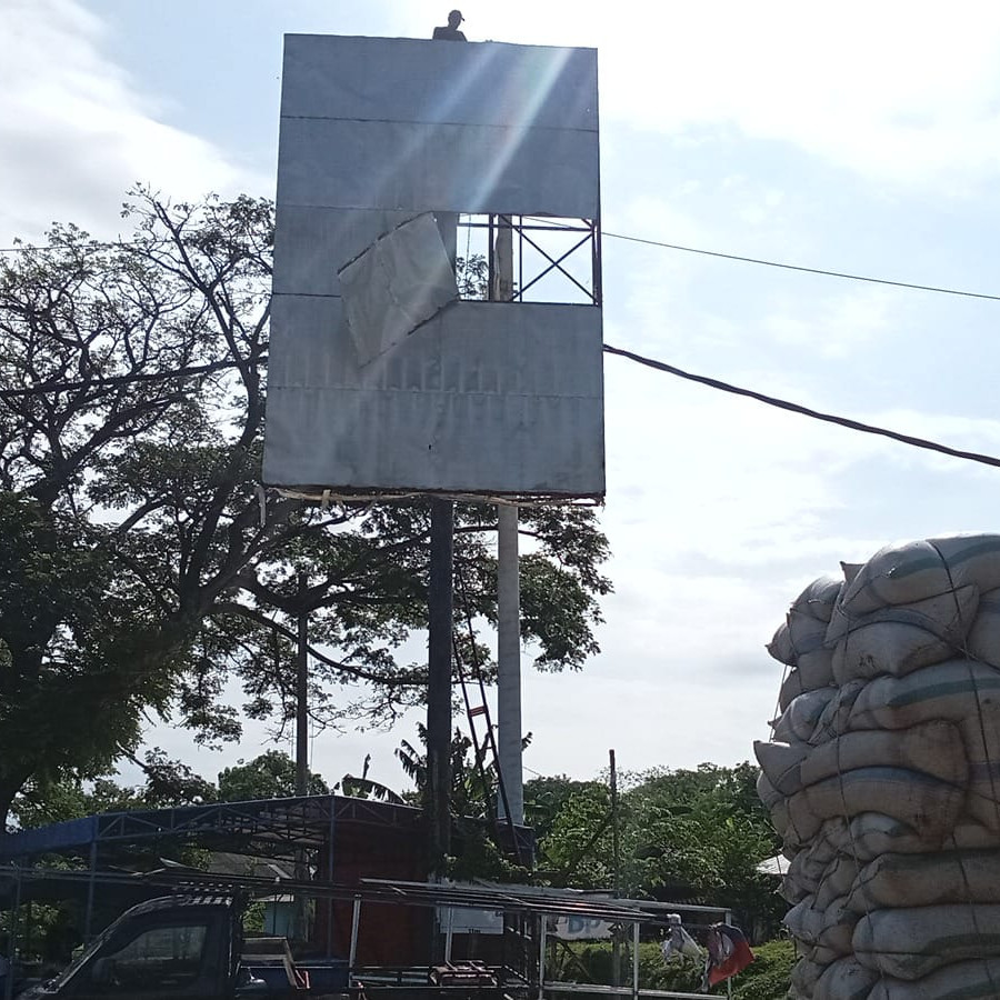 Perbaikan Baliho Papan  Informasi Jalan Brati Kabupaten Grobogan - depan