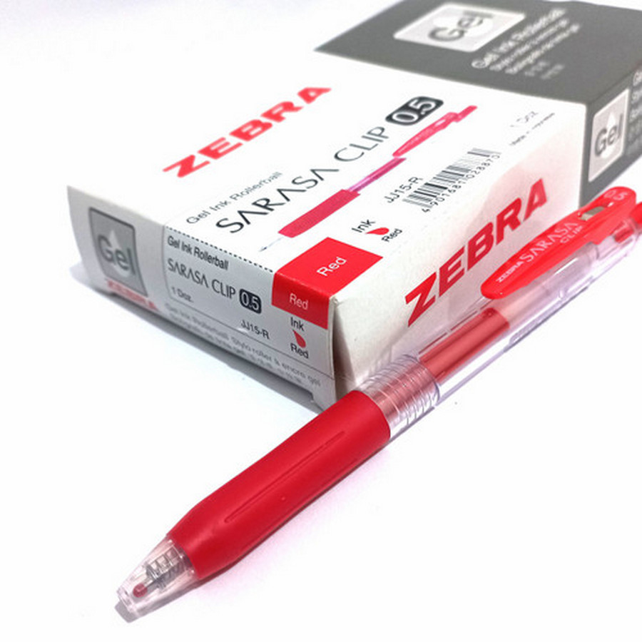 Pulpen Sarasa Merah Zebra