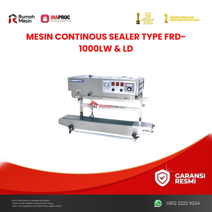 Mesin Continous Sealer TYPE FRD-1000LW &amp; LD - utama
