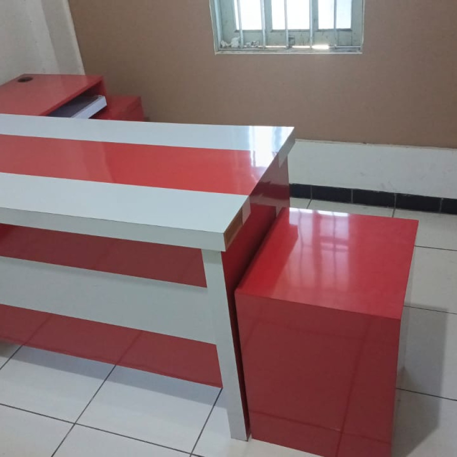 Meja Kerja L Shape Custom - utama