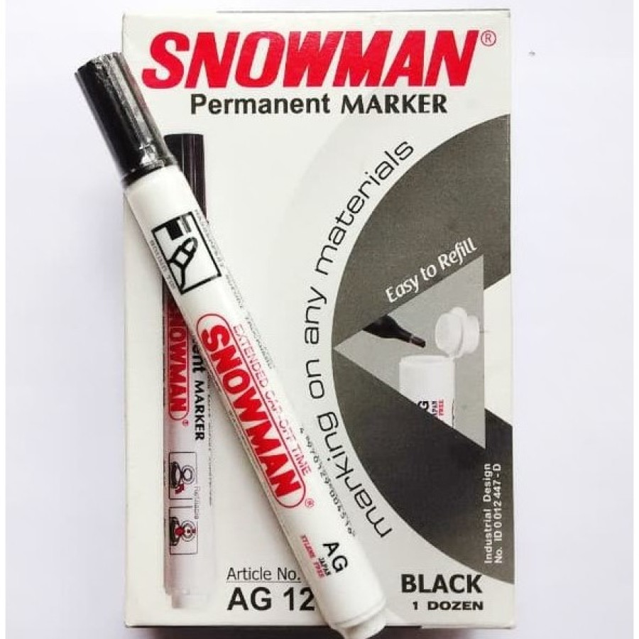 SPIDOL HITAM SNOWMAN AG-12