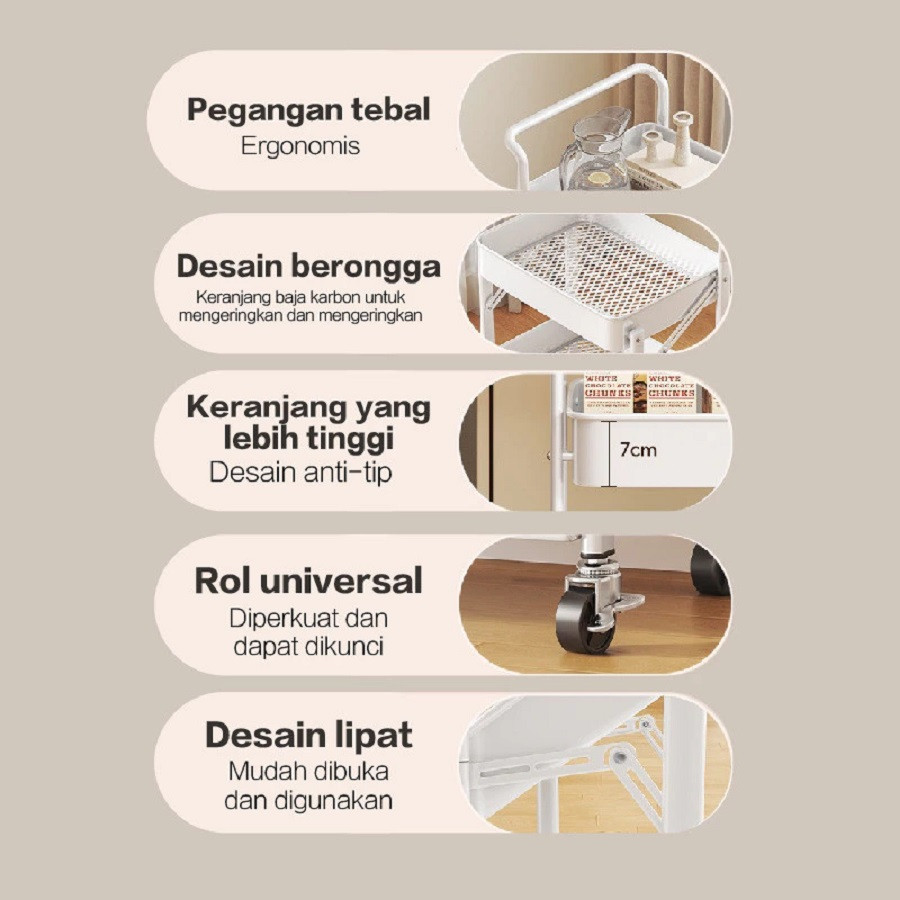 Rak Serbaguna / Trolli Facial - samping