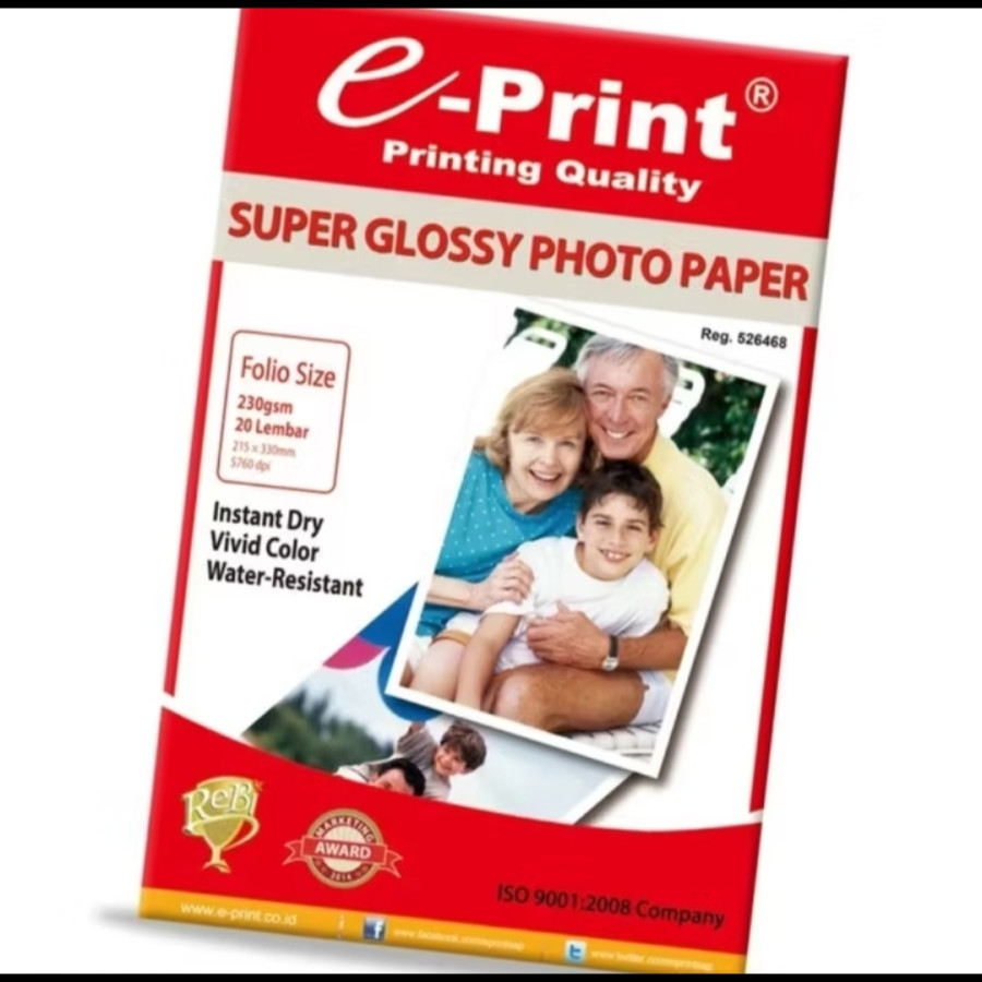 Kertas sticker F4 ePrint - samping
