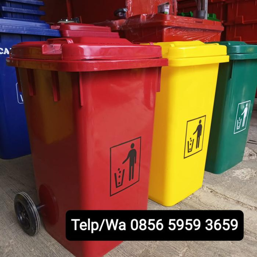 Tempat Sampah Roda 240 Liter - depan