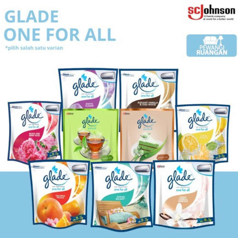 STELLA/ GLADE Pengharum Ruangan All in One 42gr - depan