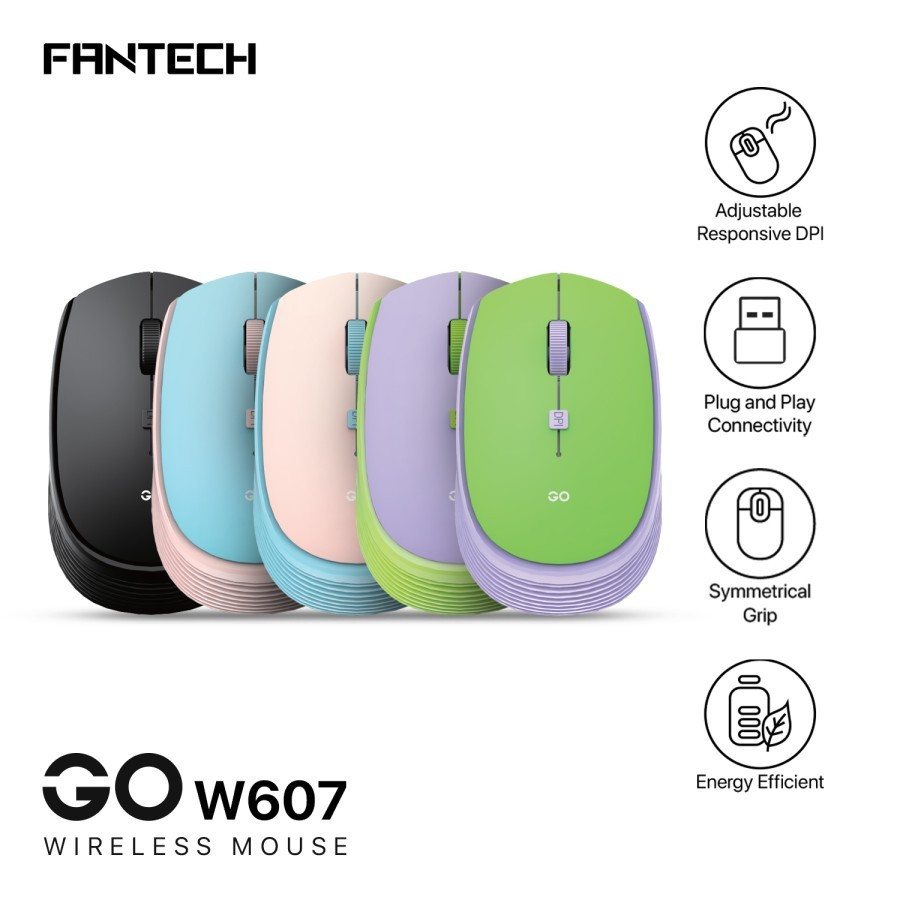 Mouse Wireless Office FANTECH GO W607 2.4Ghz 1600DPI