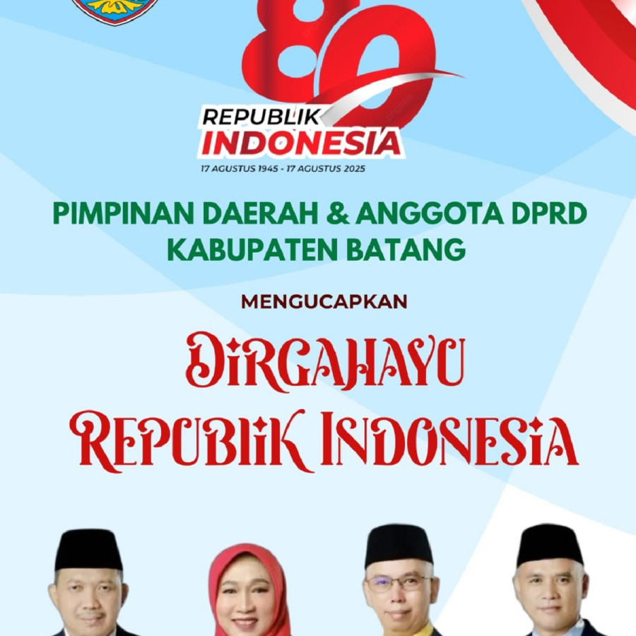 Iklan HUT RI ke 80 DPRD Kab. Batang - depan