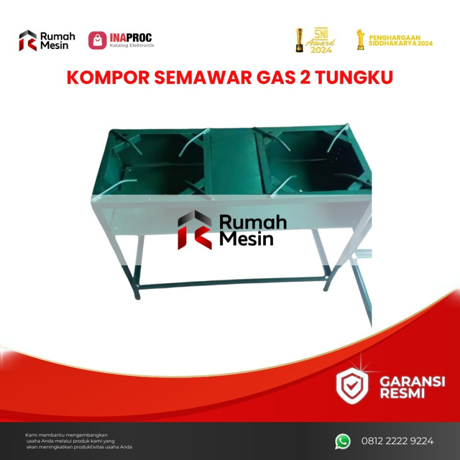 KOMPOR SEMAWAR GAS 2 TUNGKU - depan