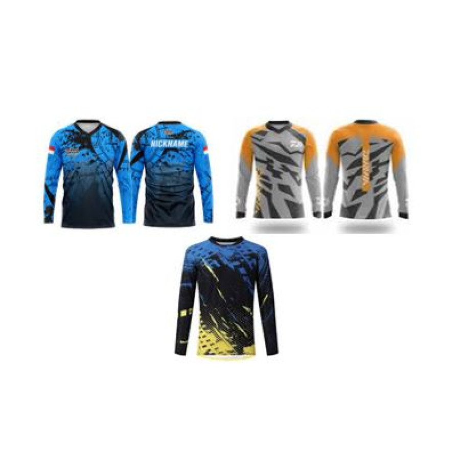 Kaos Jersey Lengan Panjang Full Printing (Custom Desain) - depan