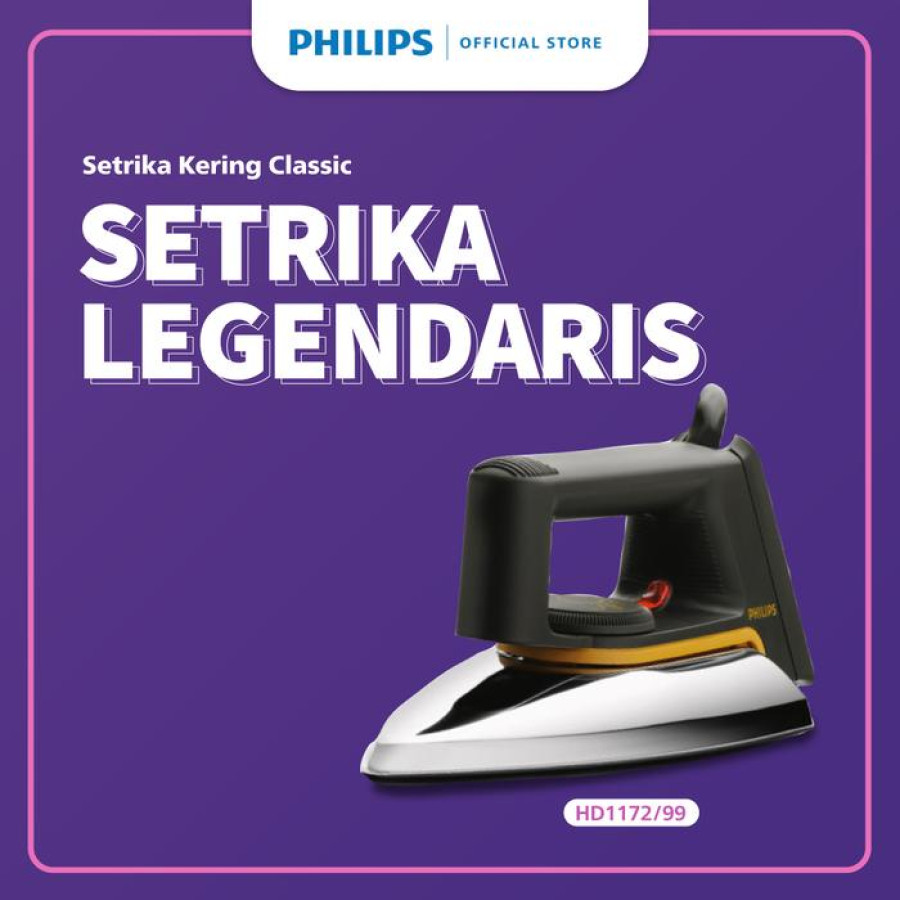 Philips Setrika Kering Classic HD1172/99 - depan