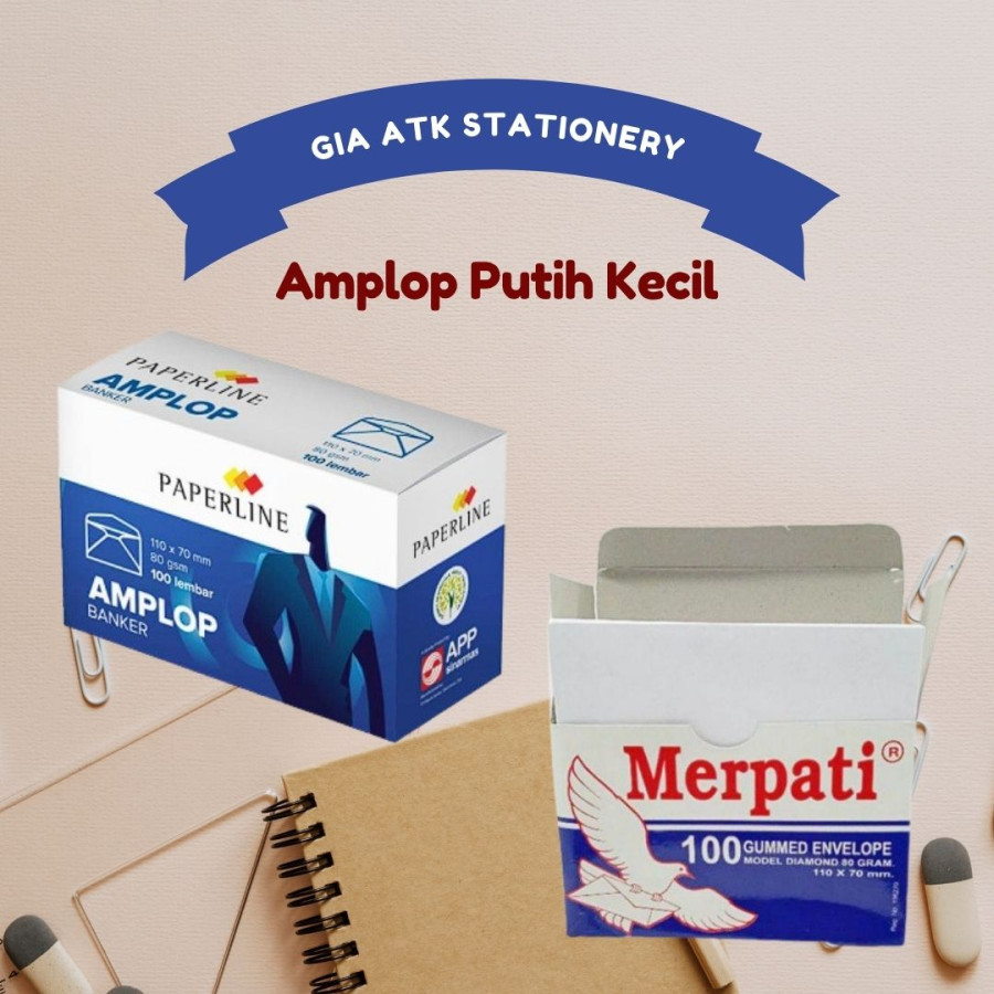 Amplop Putih Kecil (Paperline, kiky atau Merpati)