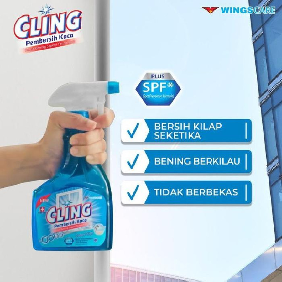 Pembersih Kaca Botol Cling Spray 440 ml - detail