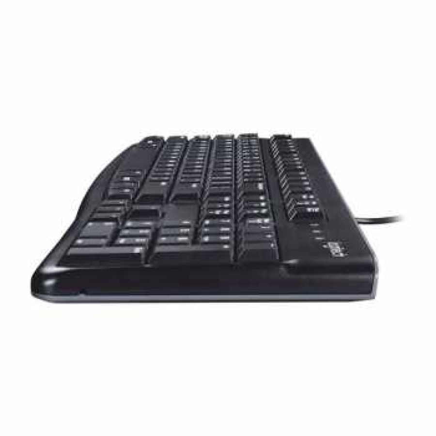 Logitech USB Keyboard - K120 - Black - samping